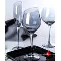Smokey Grey Slanted Bowl Wine Glasses For Party